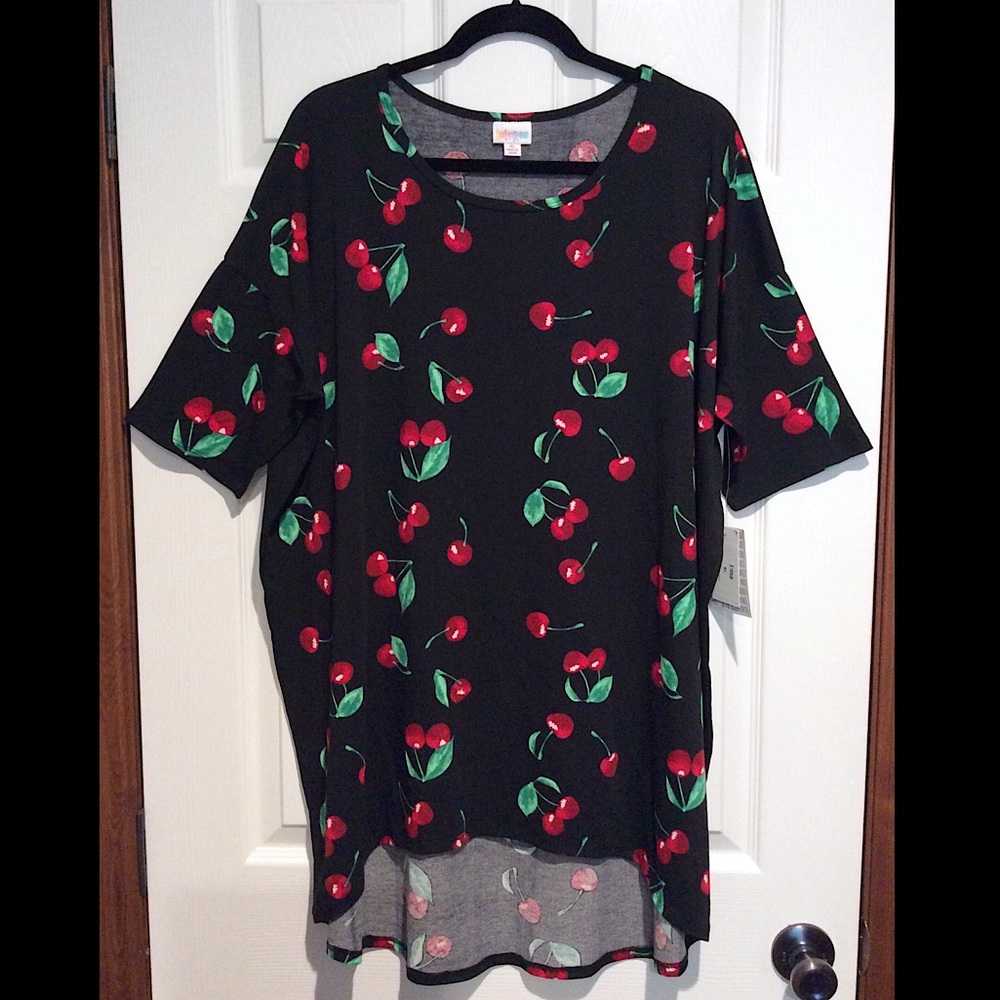 LuLaRoe Irma Cherries Tunic sz XL - NEW WITH TAGS
